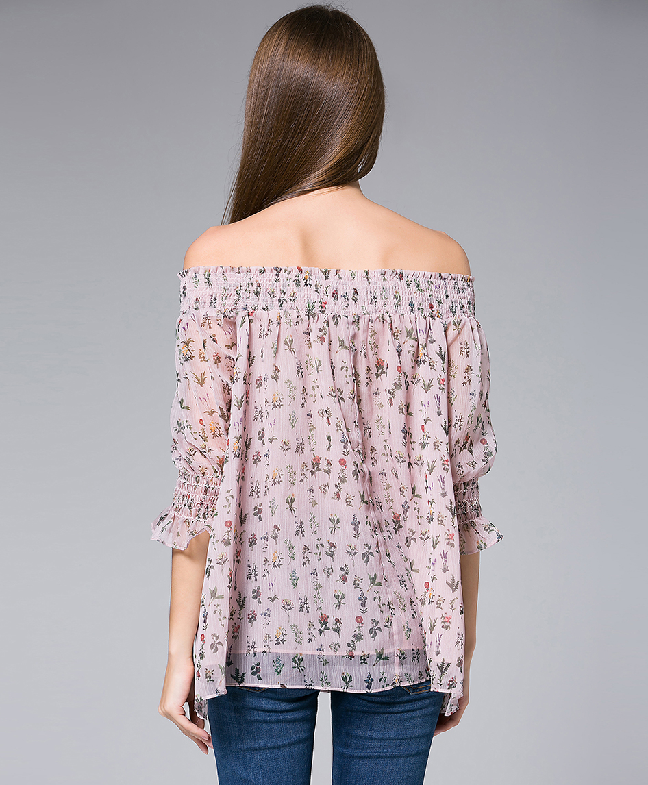 Tops - Flowers Printed silk georgette top